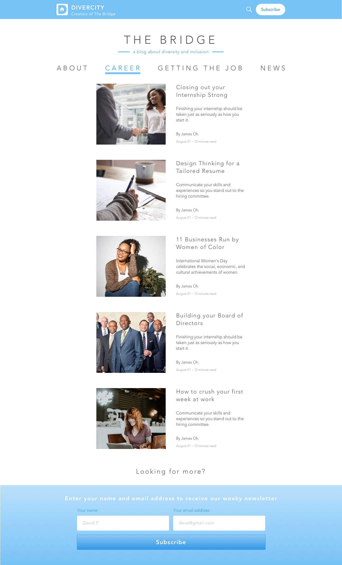 The Bridge Category Page